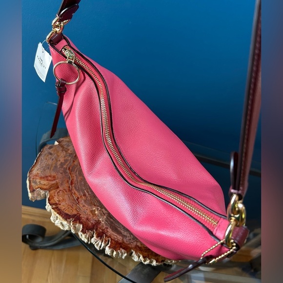 Coach Skylar Hobo Poppy Pink Pebble Leather, Shoulder Bag 91154 - Picture 7 of 17